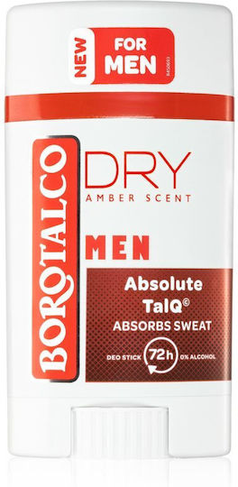 Borotalco Men Absolute TalQ Amber Scent Дезодорант 72h в Стик 40мл