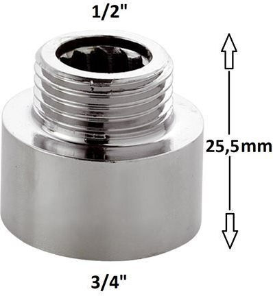 Remer Male/Female Pneumatic Fitting Brass 1/2" 50.8mm 5061234