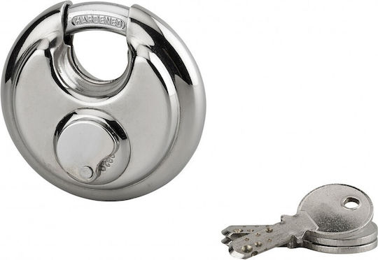 Thirard Stahl Vorhängeschloss Diskus-Vorhängeschloss mit Schlüssel 70mm 1Stück