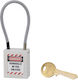 Thirard Plastic Padlock with Cable with Key 38mm White 1pcs