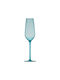 Marine Business Set of Glasses Champagne made of Plastic in Turquoise Color Stemmed 240ml 6pcs