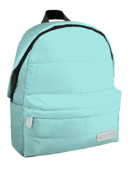 Must Monochrome Puffy School Bag Backpack Elementary, Elementary in Light Blue color