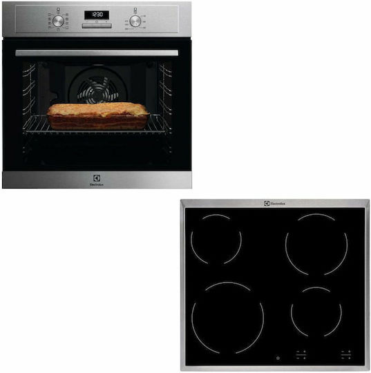 Electrolux Фурна над плот 72лт с керамични котлони Ш59.4см.