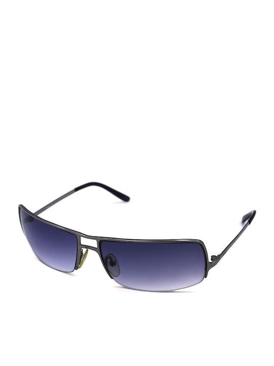 Furla Unisex Sunglasses with Silver Metal Frame and Blue Gradient Lens SU4008 568
