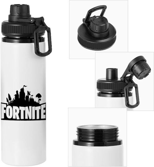 Koupakoupa Kids Water Bottle Fortnite Aluminium with Screw Cap Non Spill 850ml