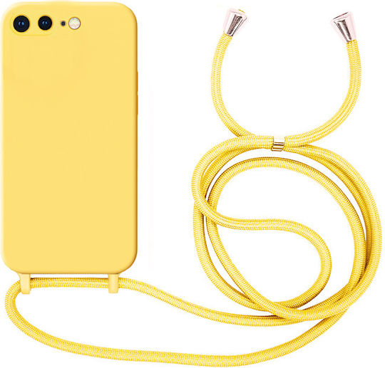 Orso Cloud Back Cover Σιλικόνης με Λουράκι Κίτρινο (iPhone 7 Plus/8 Plus)