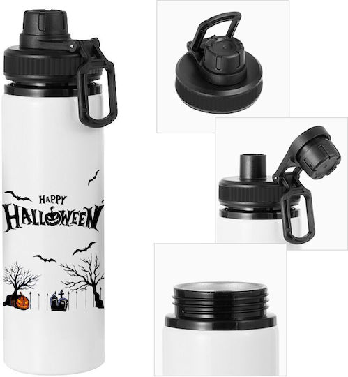 Koupakoupa Kids Water Bottle Halloween Aluminium with Screw Cap Non Spill 850ml