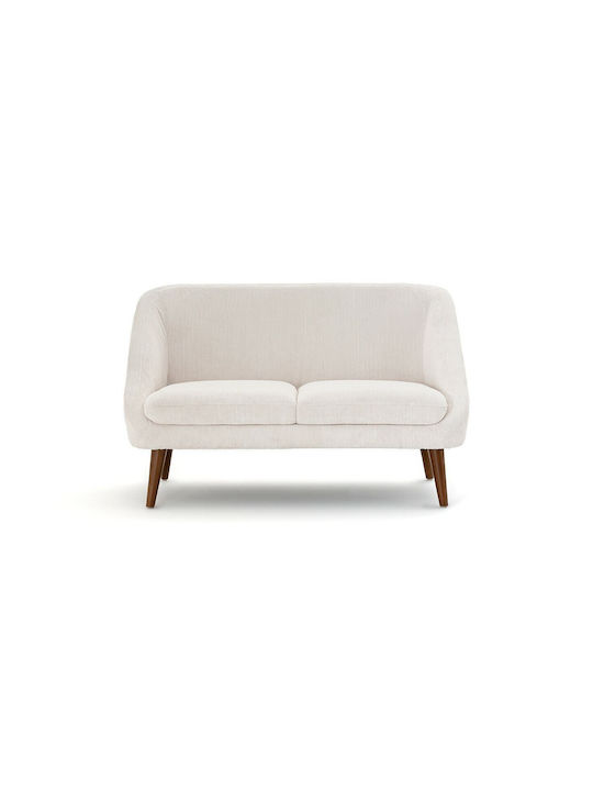 Two-Seater Velvet Beige Couch 130x80x80 cm