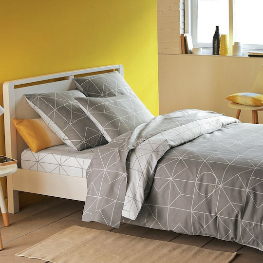 So'Home So Home Baumwolle Doppelbettbezug 200x200 Grau