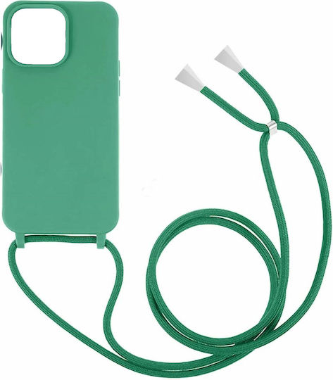 Green On Silicone Back Cover with Green Neck Strap (Galaxy A52 / A52s)