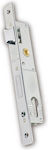 Martin Recessed Lock Front door with Cylinder and Center 20mm Silver