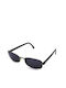 Calvin Klein Women's Sunglasses with Silver Metal Frame and Black Lens 350S 565