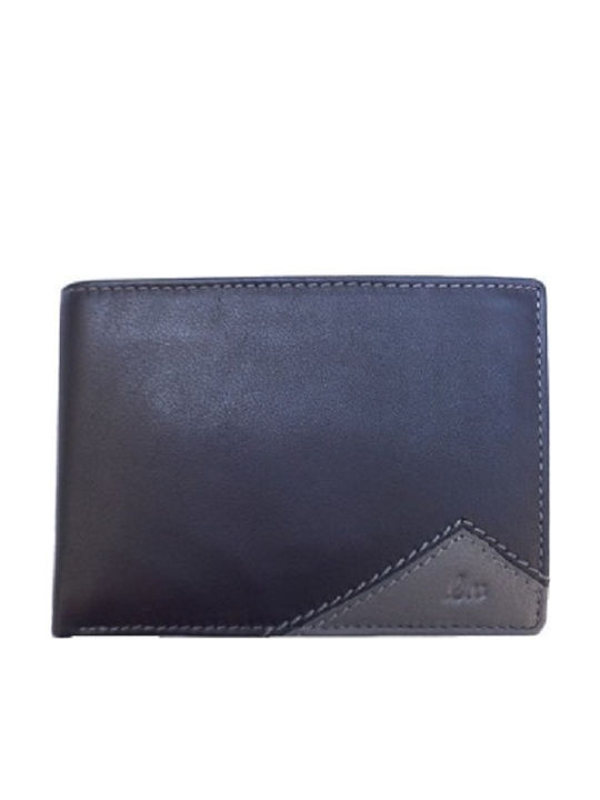 Luxus Leather Men's Wallet Classic Black/Grey