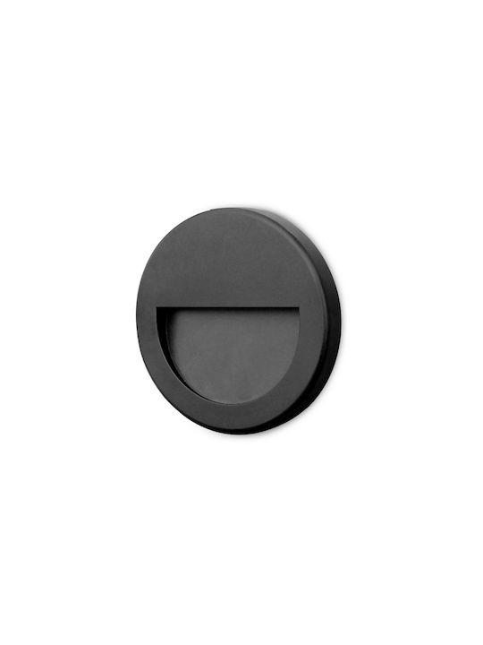 Braytron Επιτοίχια Εξωτερική Πλαφονιέρα LED IP65 3W με Θερμό Λευκό Φως