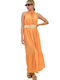 Potre Sommer Maxi Kleid Orange