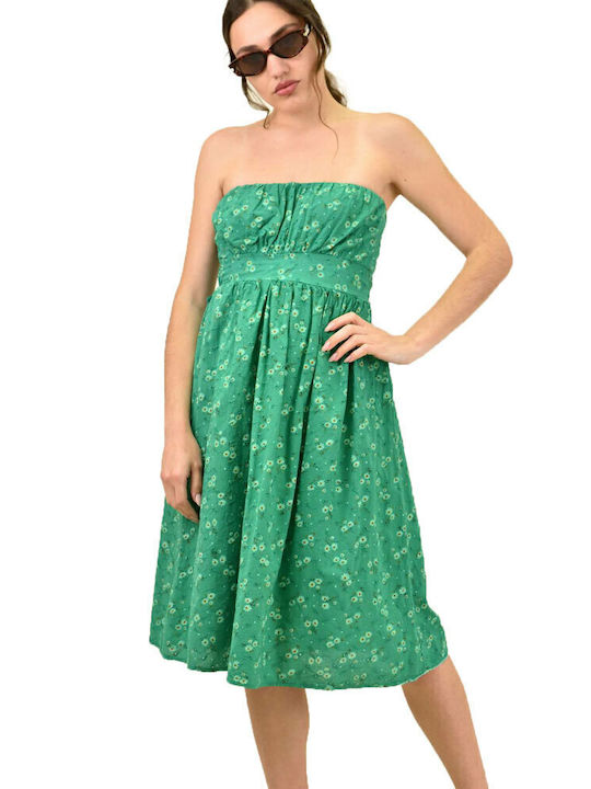 Potre Καλοκαιρινό Mini Φόρεμα Πράσινο
