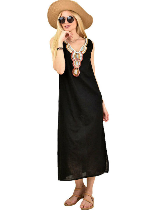 Potre Summer Midi Dress Black