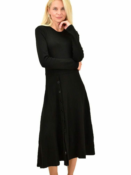 Potre Midi Shirt Dress Dress Black