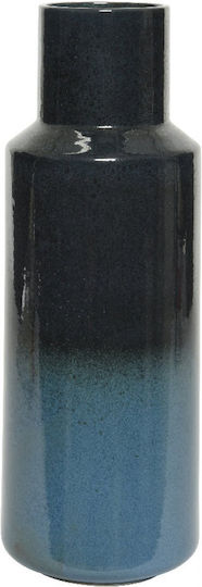 Interni Oggi Ceramic Vase Blue 14.5xHeight 40cm Interni Oggi Ceramic Vase Blue 14.5xHeight 40cm
