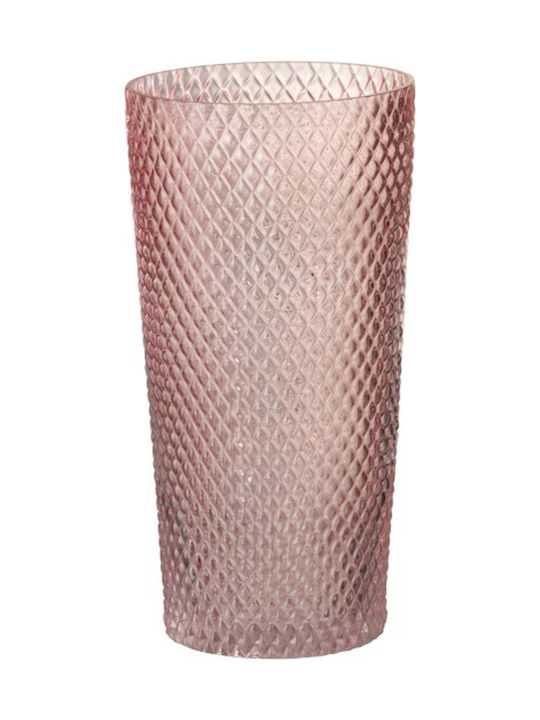 Jolipa Διακοσμητικό Βάζο Glas Rosa 28cm 1Stück