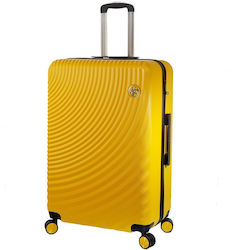 Y Not? ALL-22003 Μεγάλη Βαλίτσα με ύψος 75cm σε Κίτρινο χρώμα