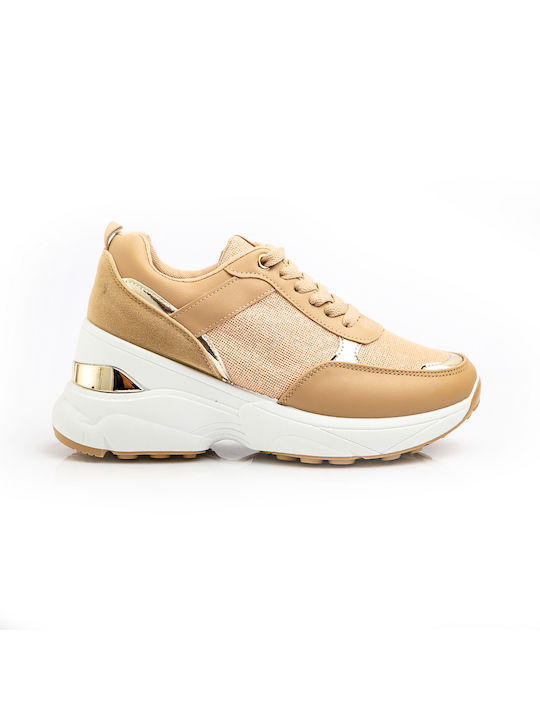 Malesa Damen Chunky Sneakers Beige