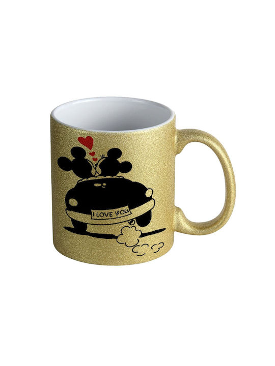 Koupakoupa Becher Keramik Gold 330ml