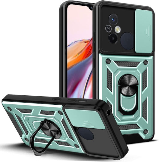 Camshield Umschlag Rückseite Metallisch Grün (Redmi 12C)