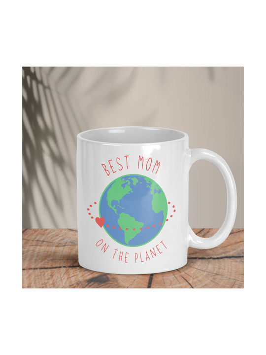 Tasse Keramik White "Best mom on the planet" 1Stück