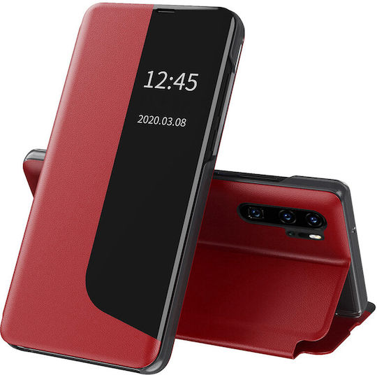 Techsuit eFold Buchen Sie Synthetisches Leder Rot (Huawei P30 Pro)