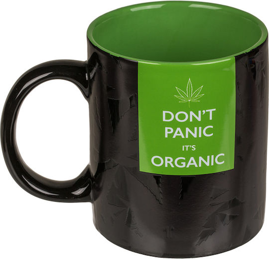 Out of the Blue Don't Panic It's Organic Чаша Керамична Черна 320ml