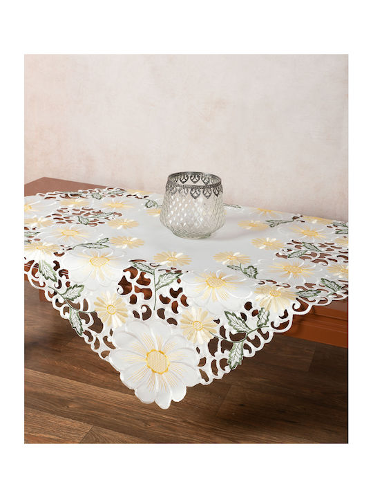 Silk Fashion Кариран Изрязано Жълт 85x85бр