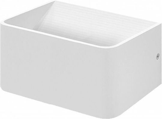 Power Led Επιτοίχια Εξωτερική Πλαφονιέρα LED IP44 5W με Φυσικό Λευκό Φως Διπλής Δέσμης