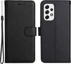 Leather Synthetic Leather Wallet Black (Galaxy A53)