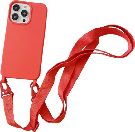 Back Cover Σιλικόνης με Λουράκι Κόκκινο (iPhone 12 miniNokia 5.4)