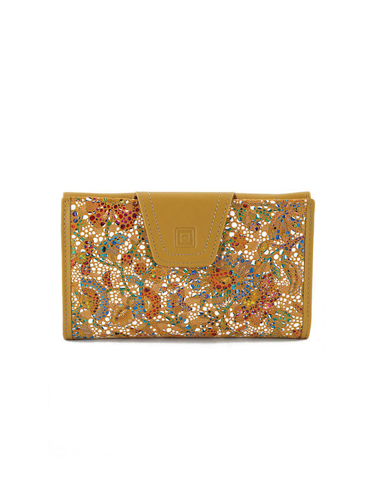 Luxus Groß Frauen Brieftasche Klassiker mit RFID Gelb