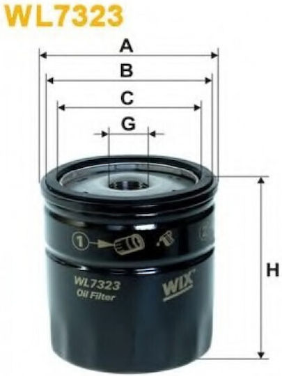 Wix Filters Φίλτρο Λαδιού Αυτοκινήτου για Ford
