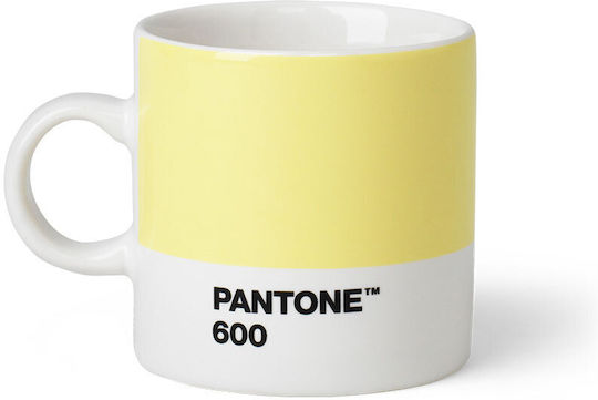 Pantone Κούπα από Πορσελάνη Κίτρινη 120ml