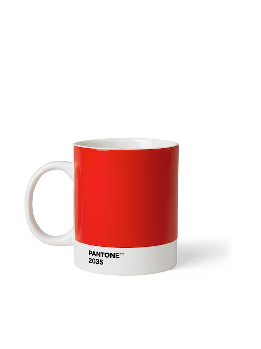 Pantone Κούπα από Πορσελάνη Κόκκινη 340ml