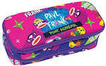 Back Me Up Punk Paul Frank Κασετίνα Βαρελάκι με 1 Θήκη σε Φούξια χρώμα 1τμχ