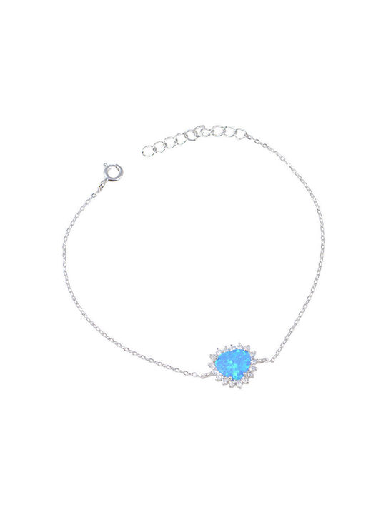 Sava Jewellery Damen Armband Kette aus Silber mit Zirkon