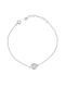 Sava Jewellery Damen Armband Kette mit Design Kreuz aus Silber mit Zirkon