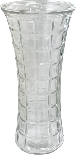 Gift Decor Διακοσμητικό Βάζο Γυάλινο Διάφανο Φ14.1xΥ29.3cm