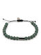 LifeLikes Lava Khaki Bar Men's Bracelet Macrame made of Cord with Lava Stones