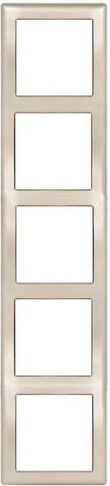 Mutlusan Daria Switch Frame 5 Positions Vertical Installation in Beige Color 10495