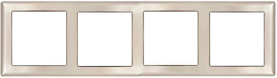 Mutlusan Daria Switch Frame 4 Positions Horizontal Installation in Beige Color 10494/Η