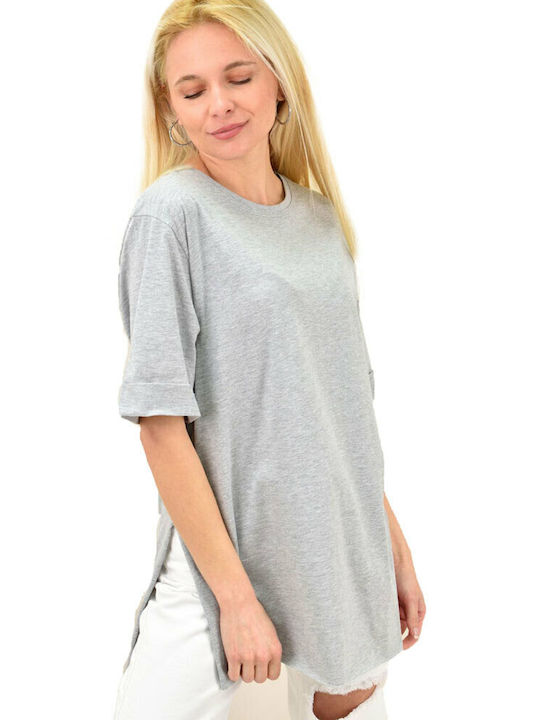 Potre Damen Oversized T-shirt Gray
