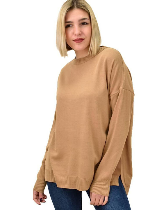 Potre Women's Long Sleeve Pullover Beige