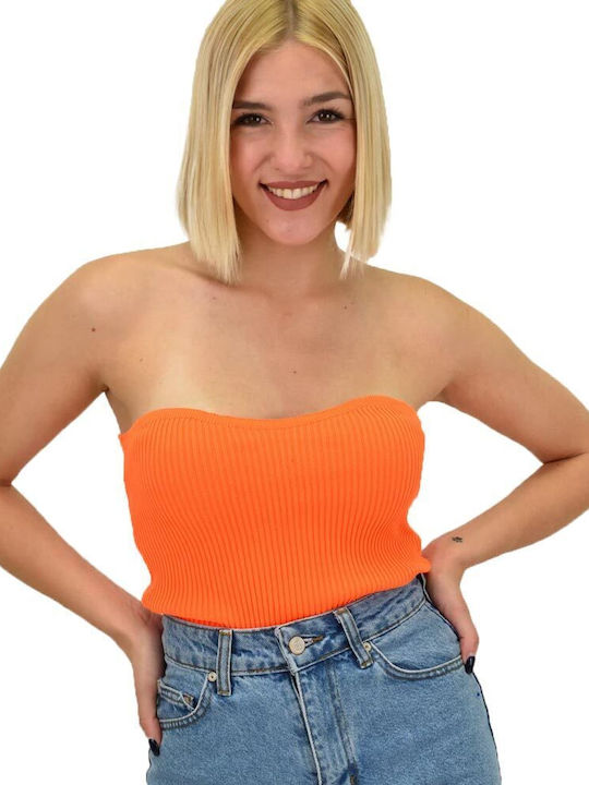 Potre Damen Pullover Baumwolle Orange