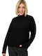 Potre Damen Langarm Pullover Schwarz